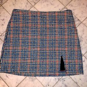 Forever 21 Tweed Plaid Mini Skirt